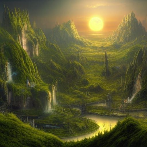 Civilization on Fantasy Planet with Multiple Moons