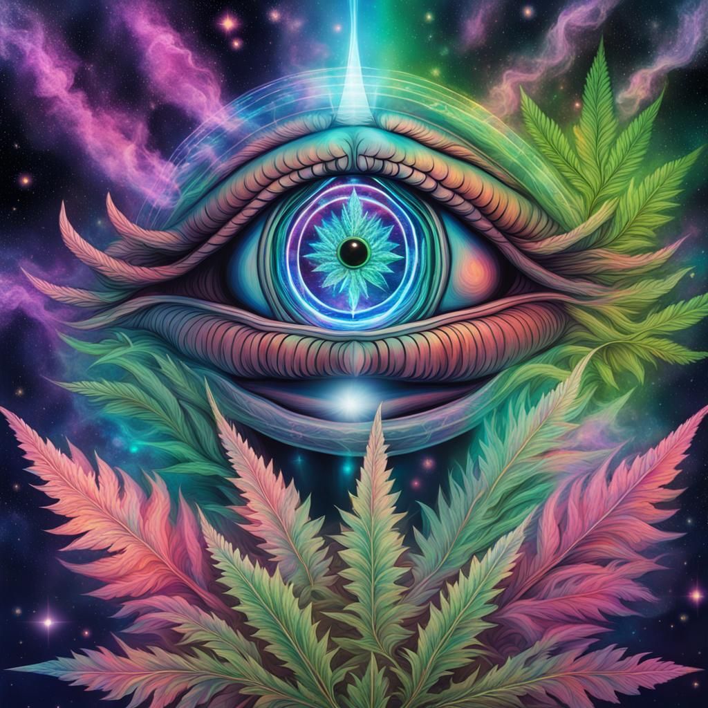 Holographic Third Eye Open in Cosmic Illustration