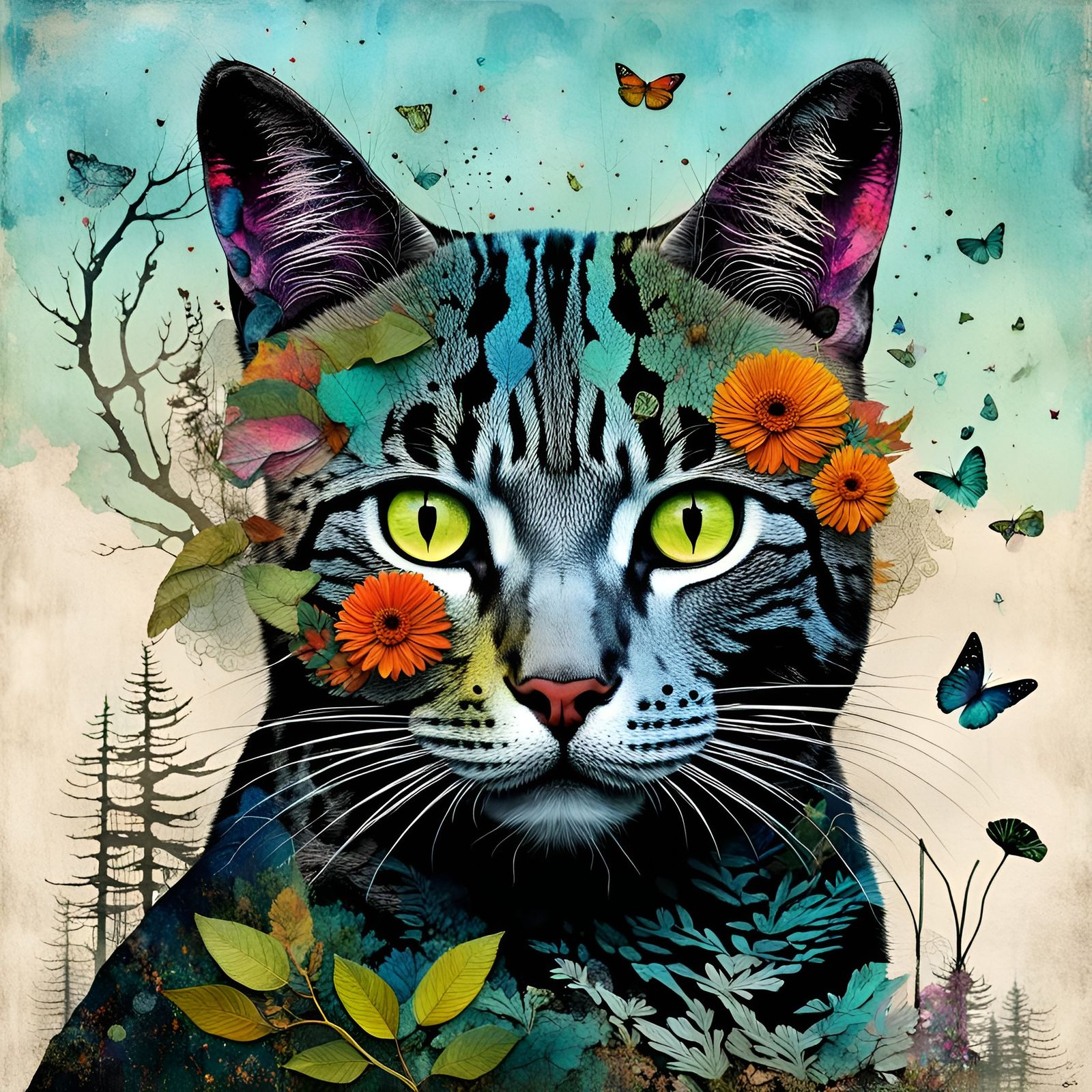 Biopunk Cat Portrait