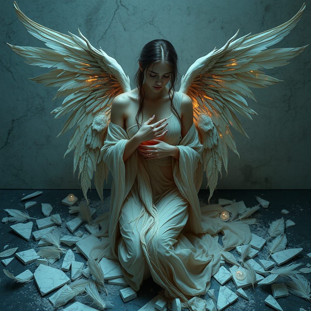 Shattered Angel in Dark Fantasy