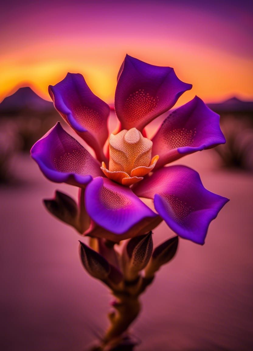 Desert Rose at Sunset