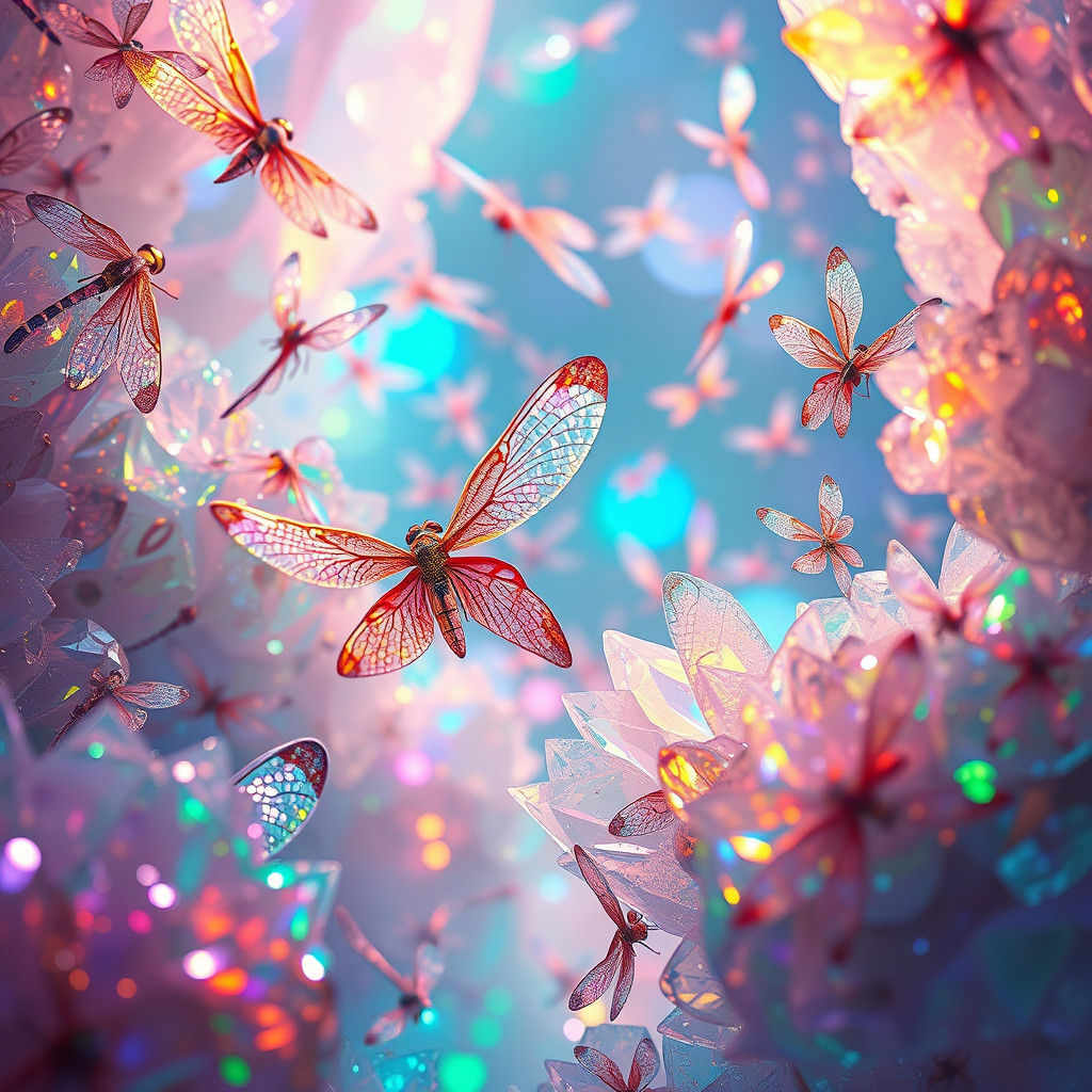 Dragonfly World in 3D Anime Art Style