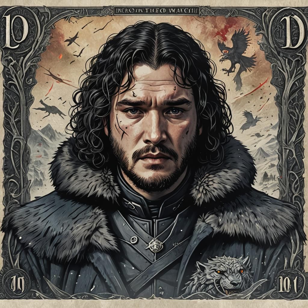 John Snow Art Banknote: Night's Watch Commander