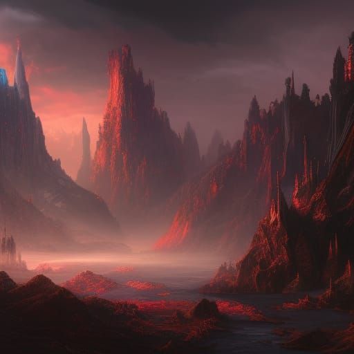 Fantastical Matte Painting in Deep Color