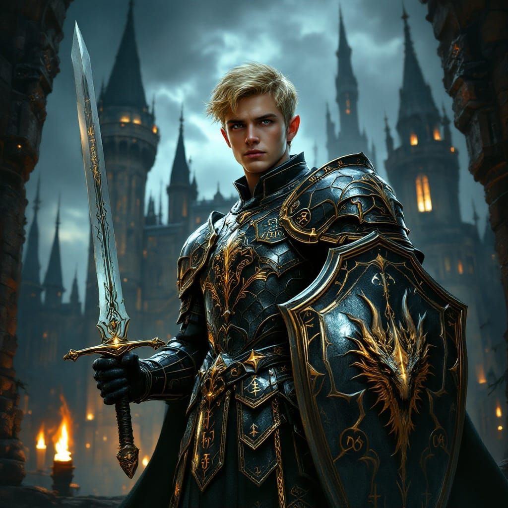 Ethereal Warrior in Dragon Scaled Plate Mail Armor