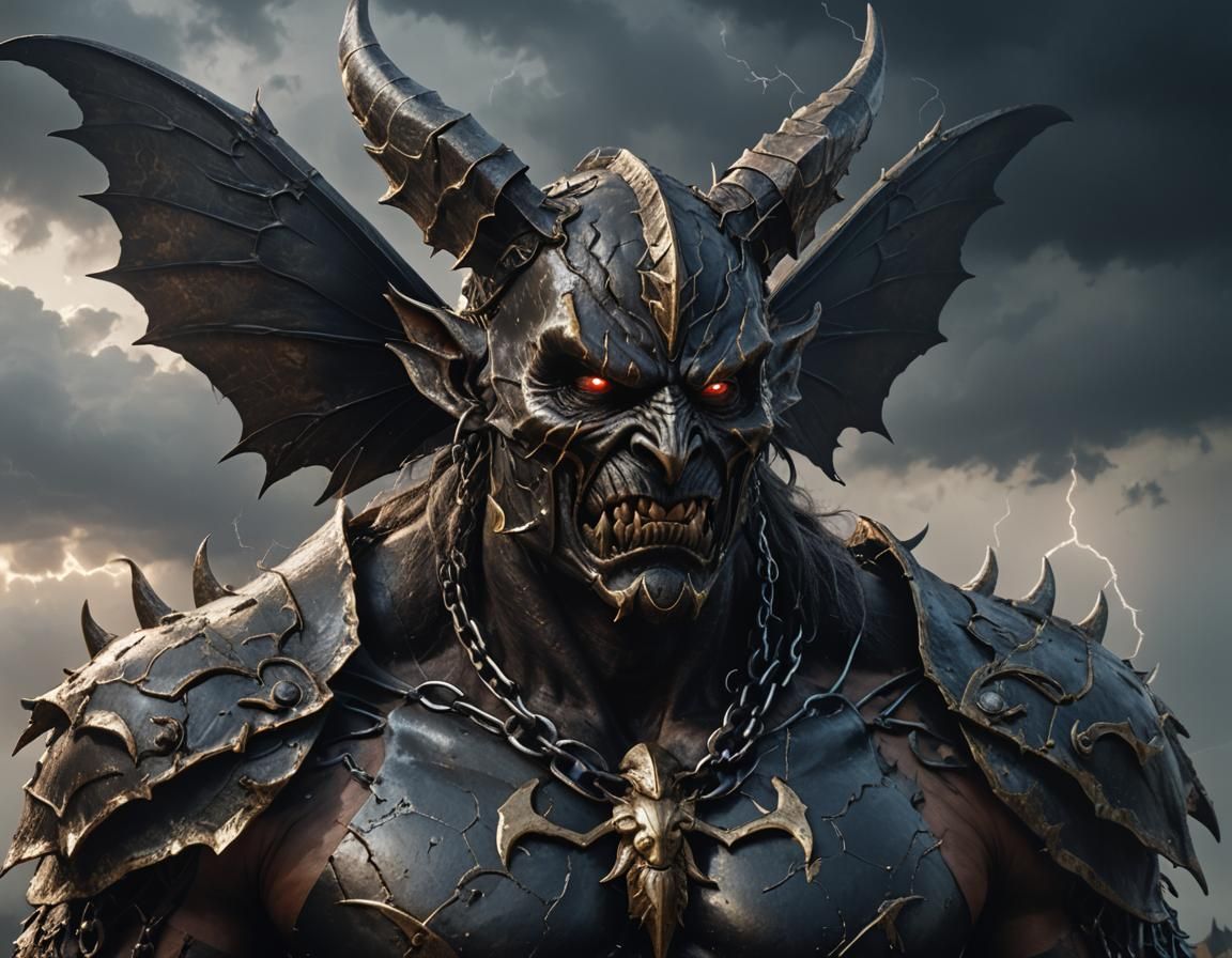 Dark Fantasy Demon with Butterfly Wings