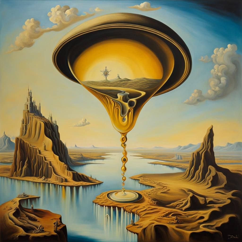 Surreal Melting Clocks in a Dreamscape
