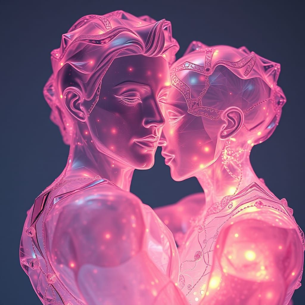 Crystalline Woman: A Portrait of Love and Light