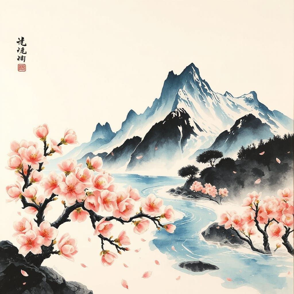 Ethereal Blossoms Unfold in Timeless Harmony with Nature