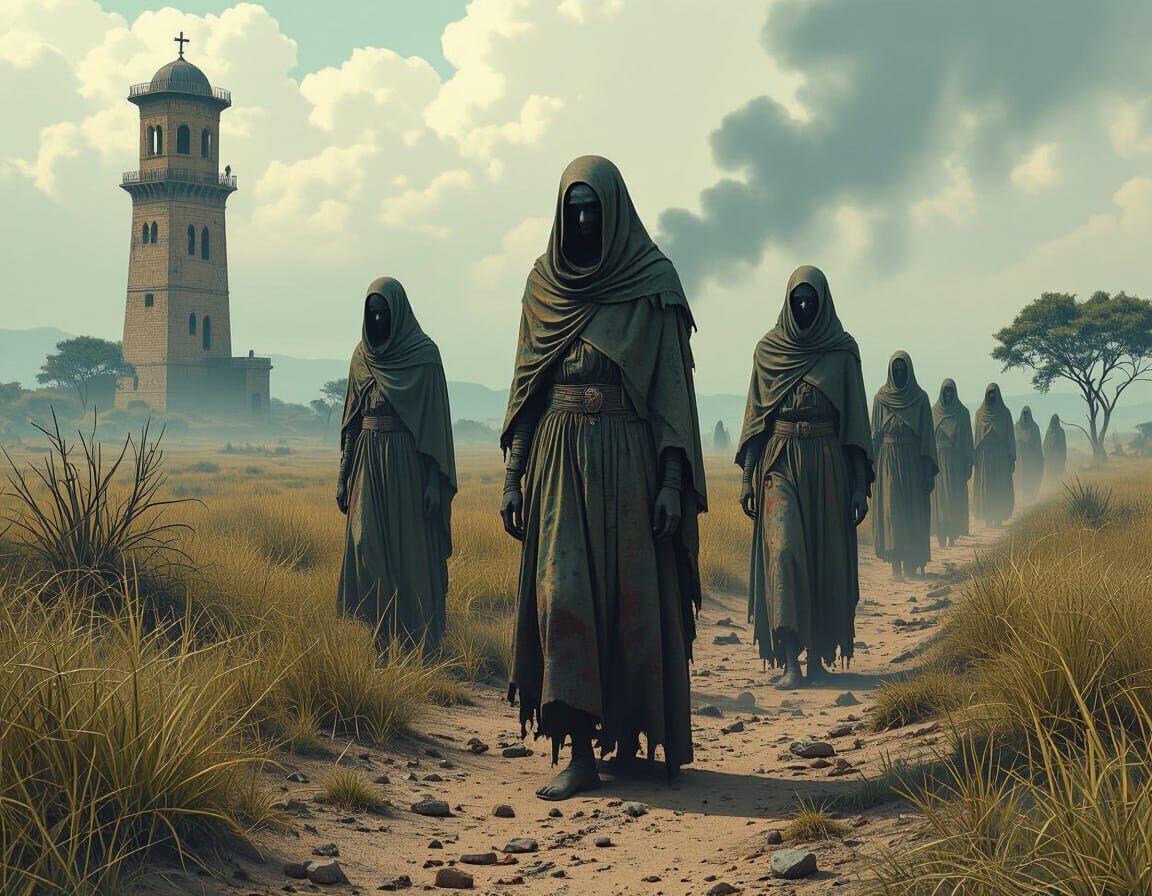 Surreal Nigerian Landscape in Fantasy Style