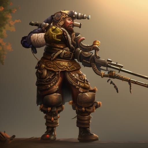 Dwarf steampunk sniper