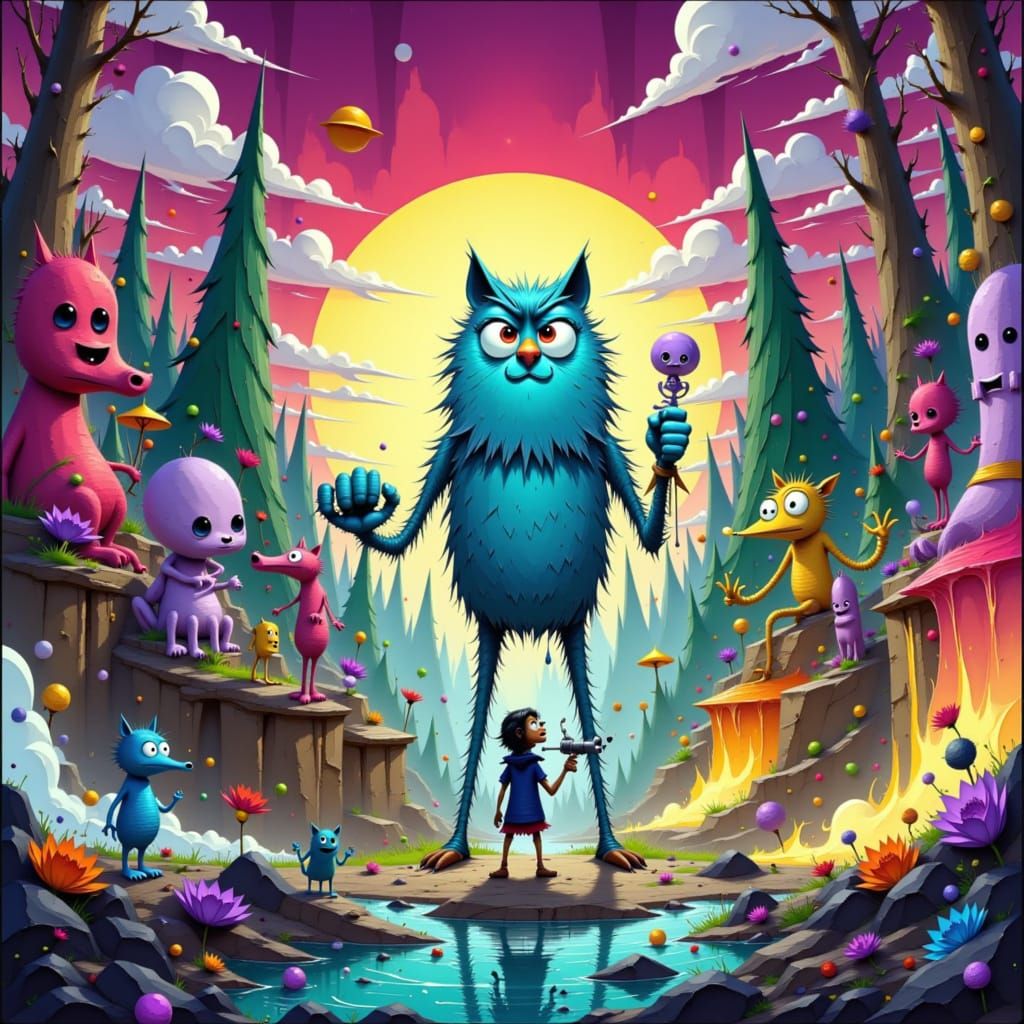 Animator James Quintel in Vibrant Graphic Illustration Style