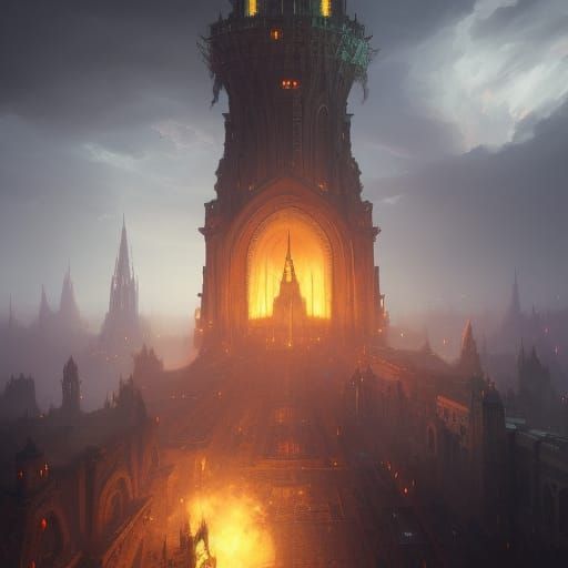 Alchemists' Tower: Dark Fantasy Concept Art
