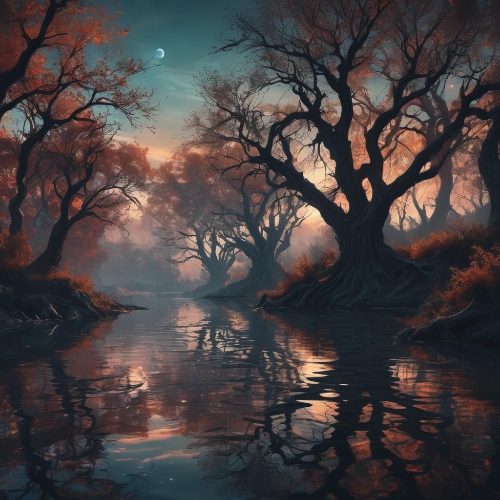 Astral Plane Sky Reflecting on River Styx