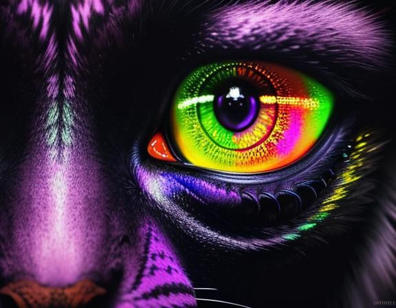 Hyperrealistic Close-Up of a Colorful Chimera