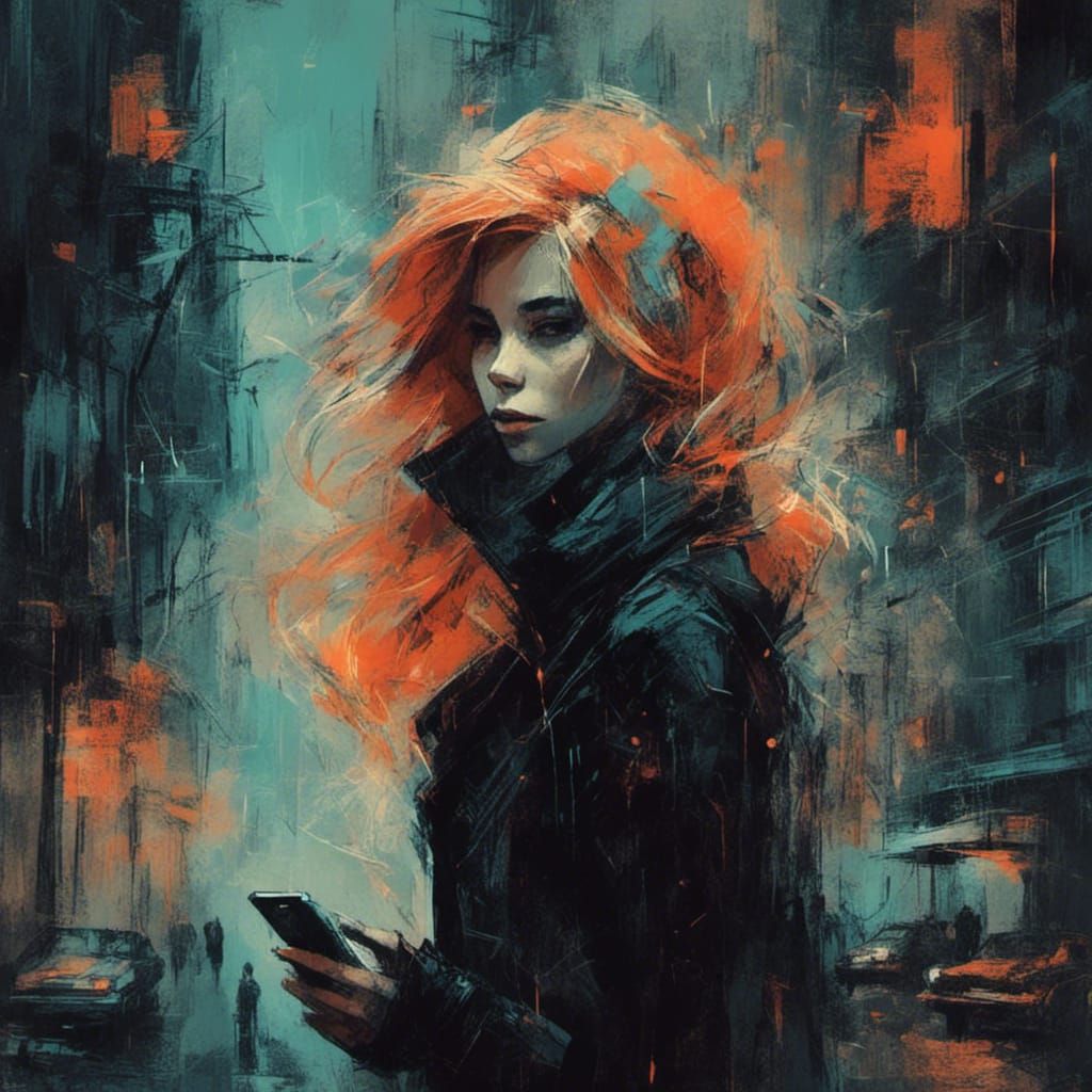 Cyberpunk Witch Samantha's Bewitching Portrait