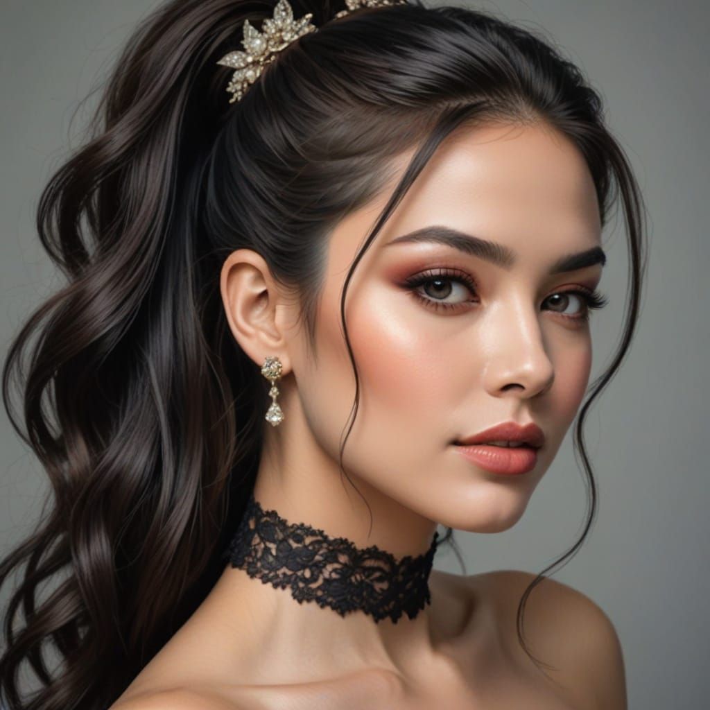 Elegant Portrait of a Stunning Female Figure
