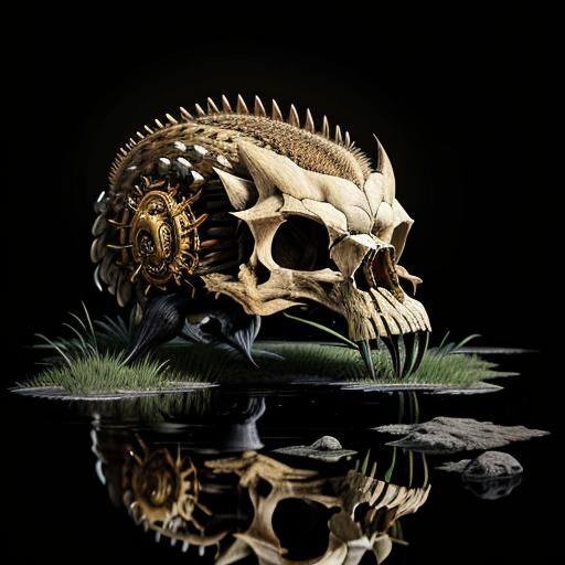 Detailed Coypu Skull: A Hyperrealistic Rodent Anatomy Study