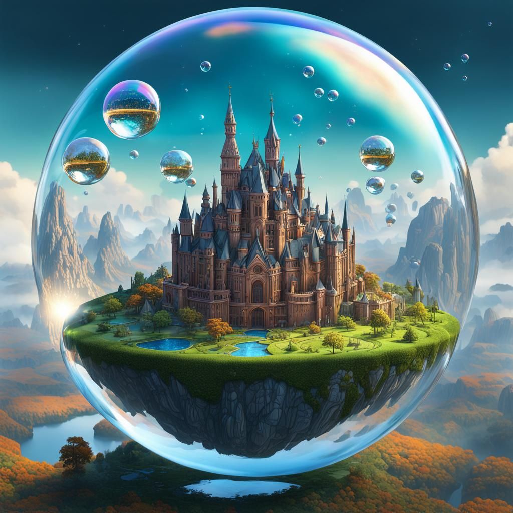 Fantasy Kingdom in a Soap Bubble: Octane Render