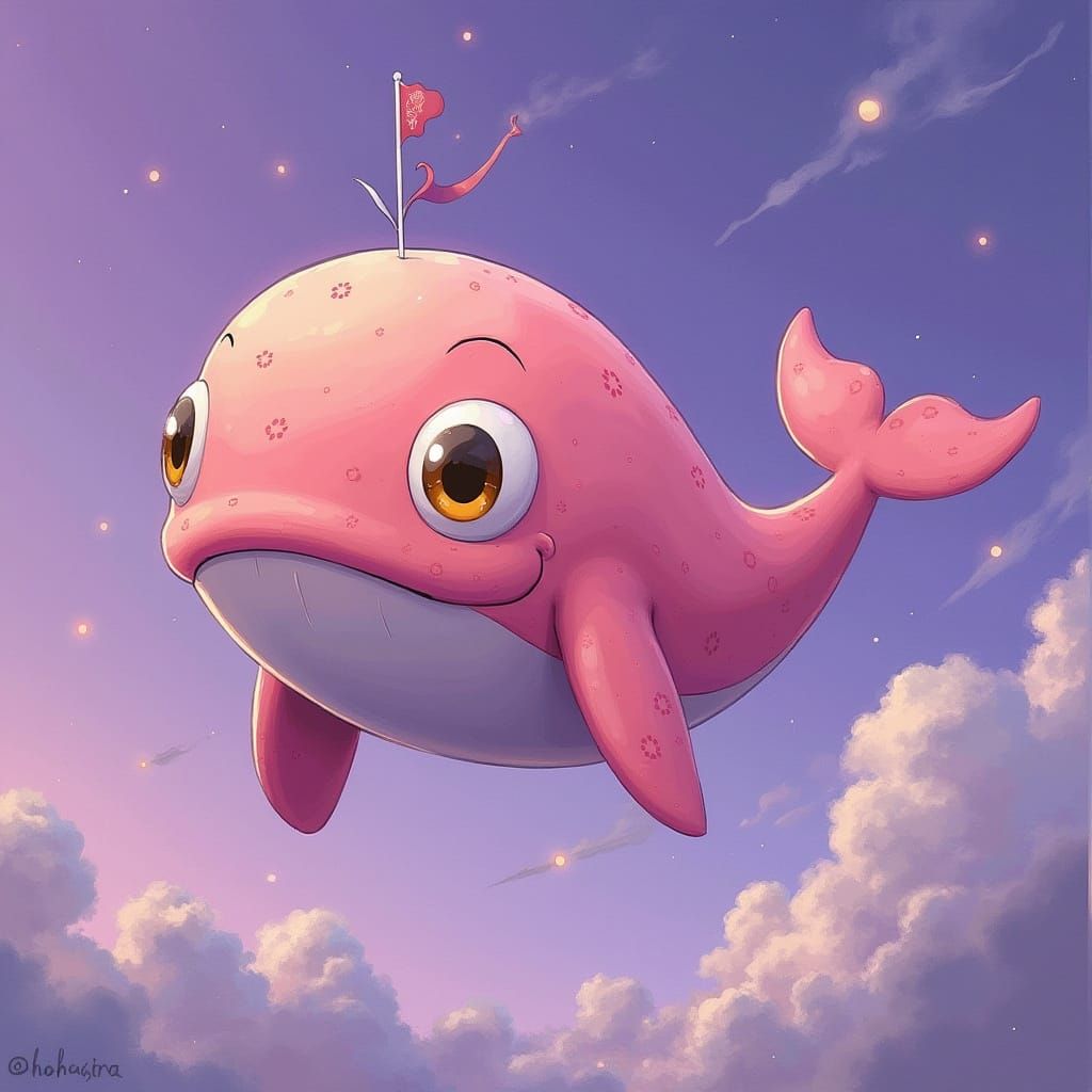 Ginormous Flying Whale with Cyclops Eye