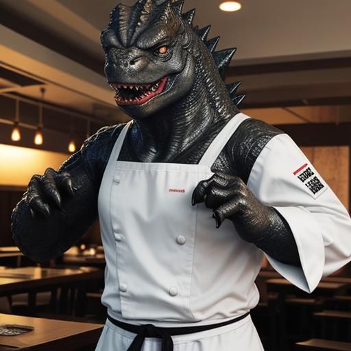Godzilla as a Restaurant Chef