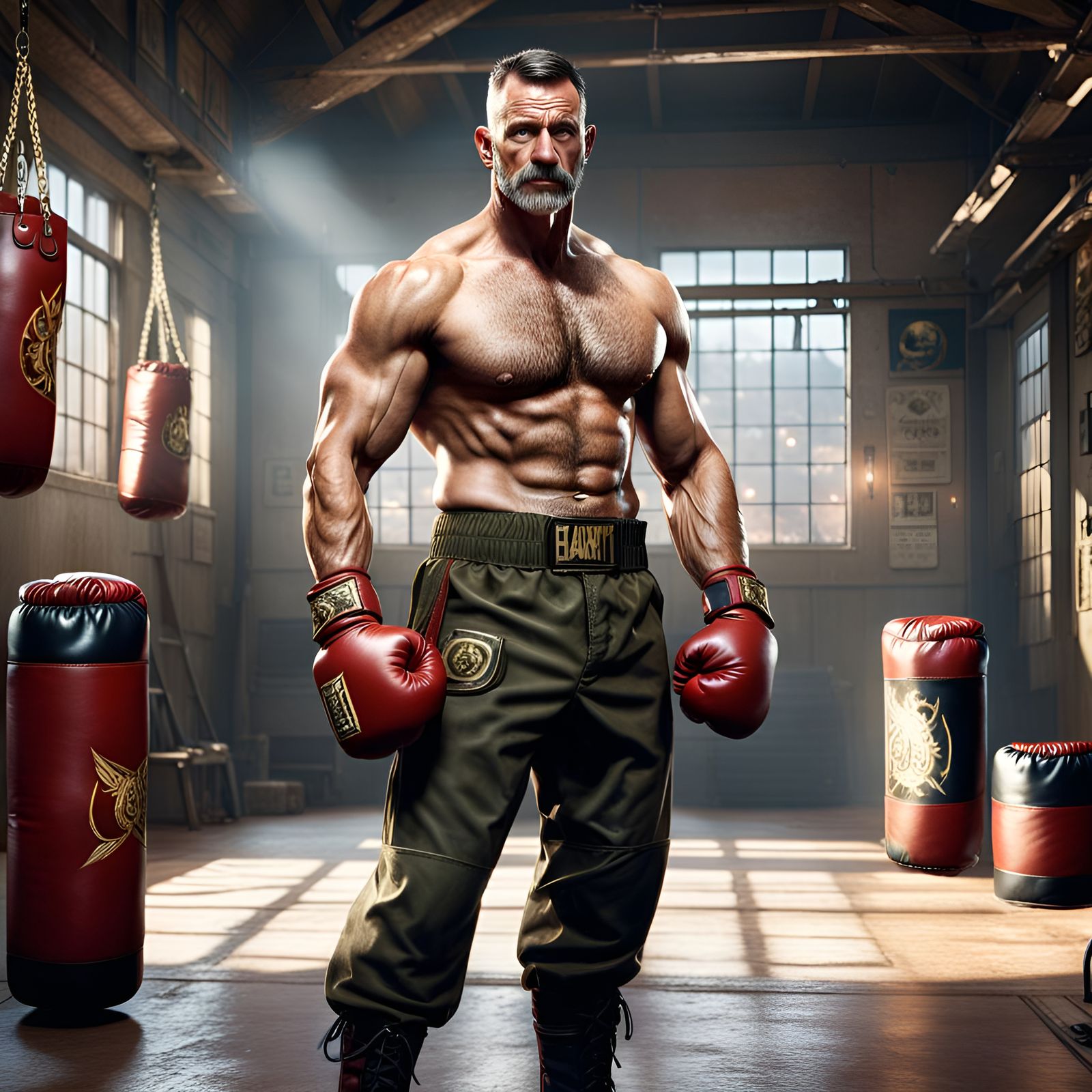 Army Officer Ready for Barracks Fight: Detailed Matte Painti...