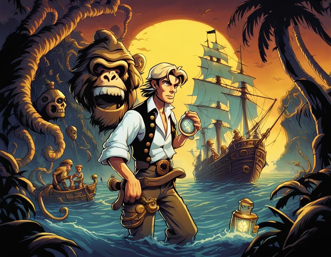The Curse of Monkey Island Game Poster