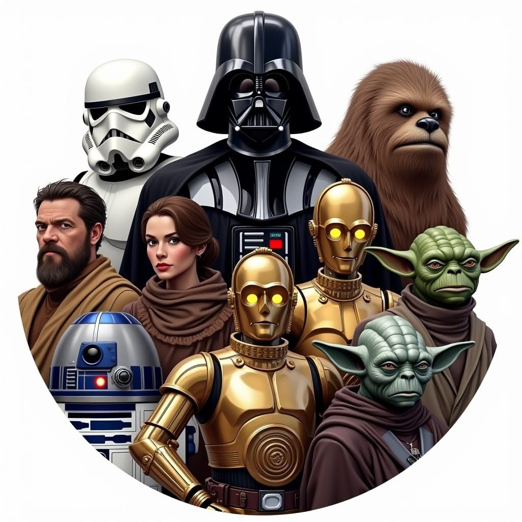 Star Wars Legends in High-Contrast Portraits