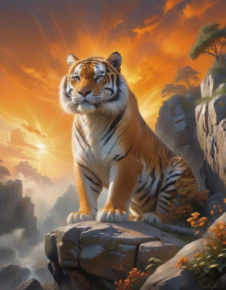 Ethereal Tiger in Heavenly Sunshine