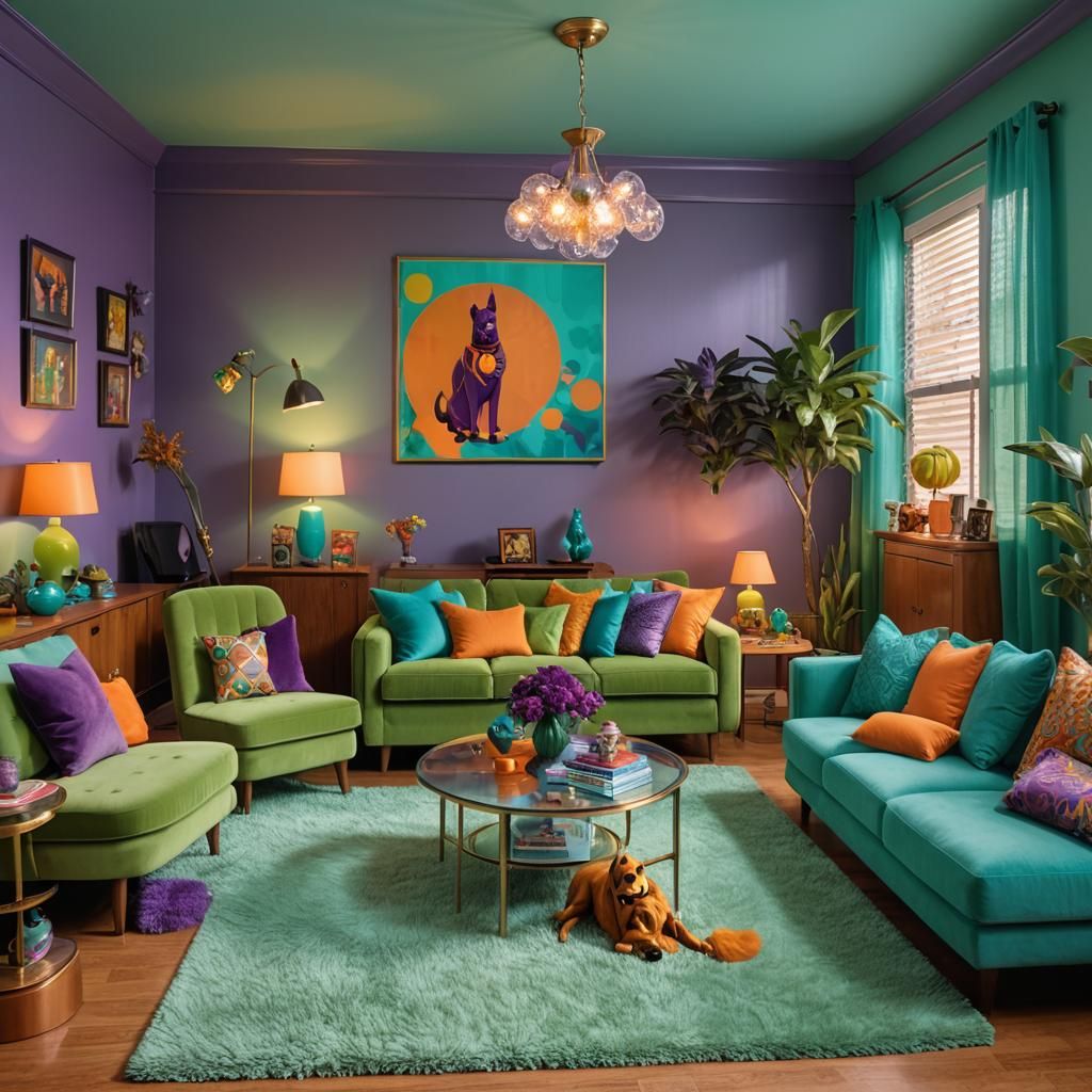 Groovy Y2K Living Room Inspired by Scooby Doo