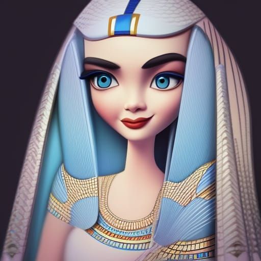 Cute Egyptian Girl Art Deco Poster