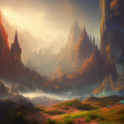 Fantastical Matte Painting in Deep Color