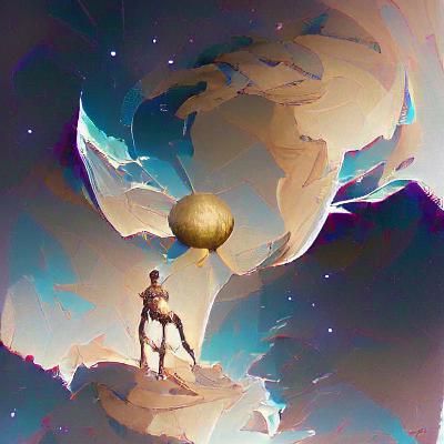 AI Interpretation of Atlas Sculpture