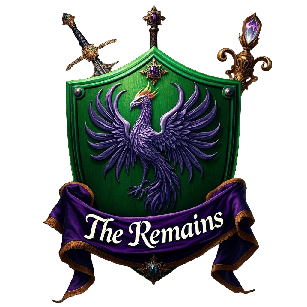 Forest Green Shield with Fiery Phoenix