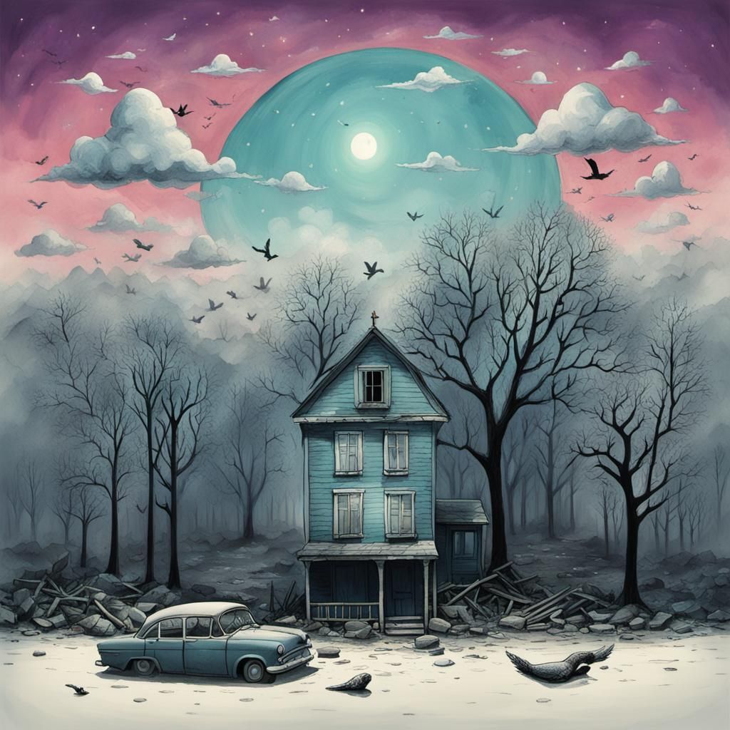 Abstract Dreamscape Realized by AI