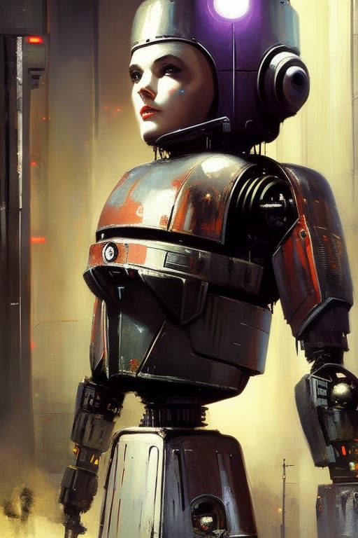 1950s Neo-Scifi Noir Robot Portrait