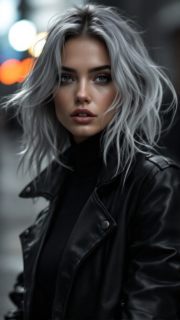 Surreal Cyber Chic Goddess Exudes Mystery and Confidence