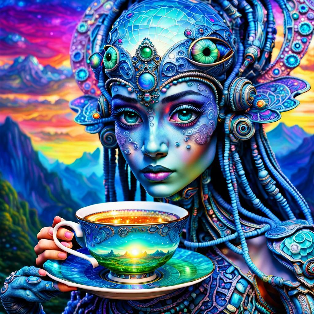 Cyborg Iridescent Drinks Tea