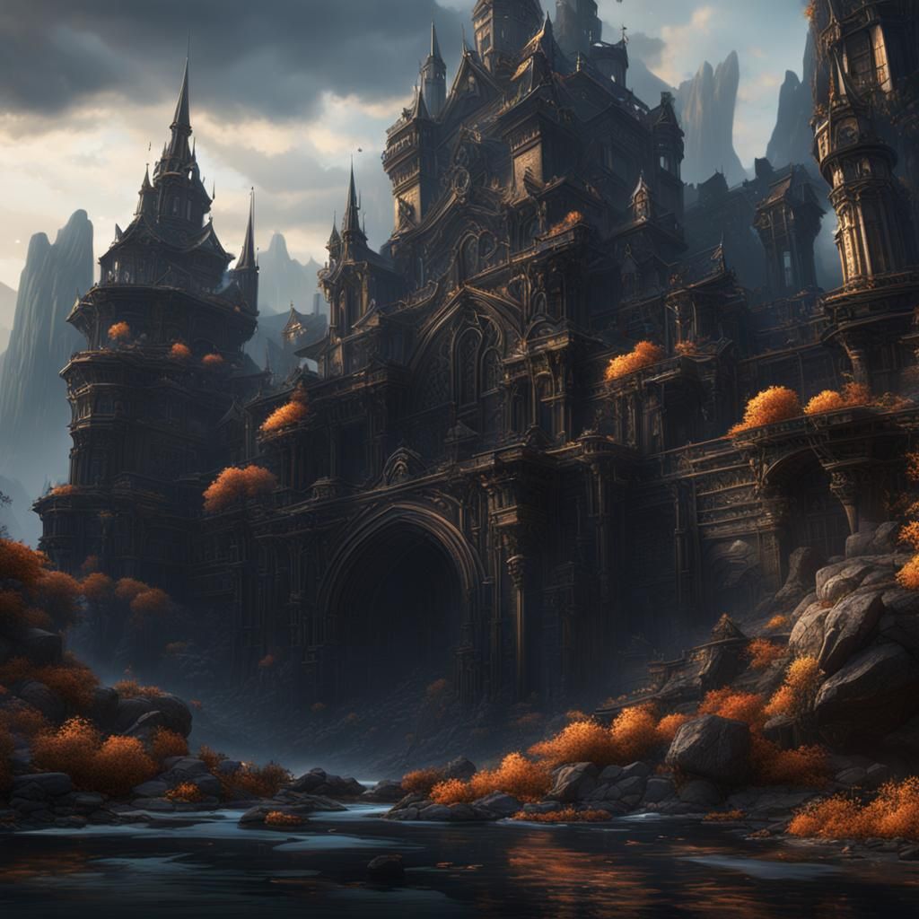 Fantastical Matte Painting in Deep Color