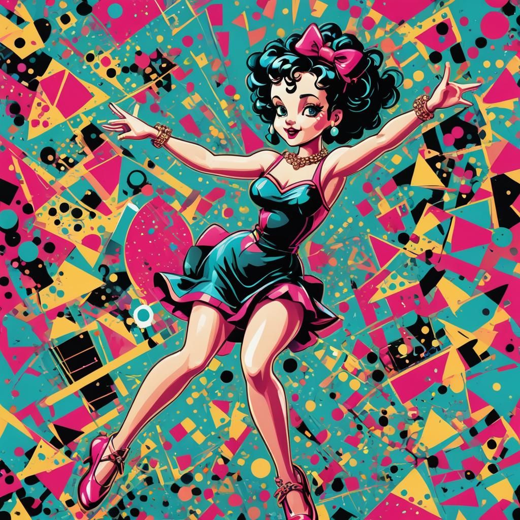 Betty Boop Jazz Dance in Digital Pop Art