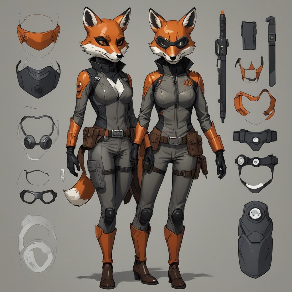 Vixen Valiant: Cunning Fox Spy in Stylish Suit