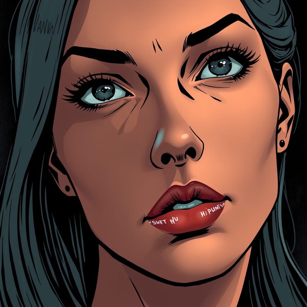 Ethereal Woman Lost in Thought