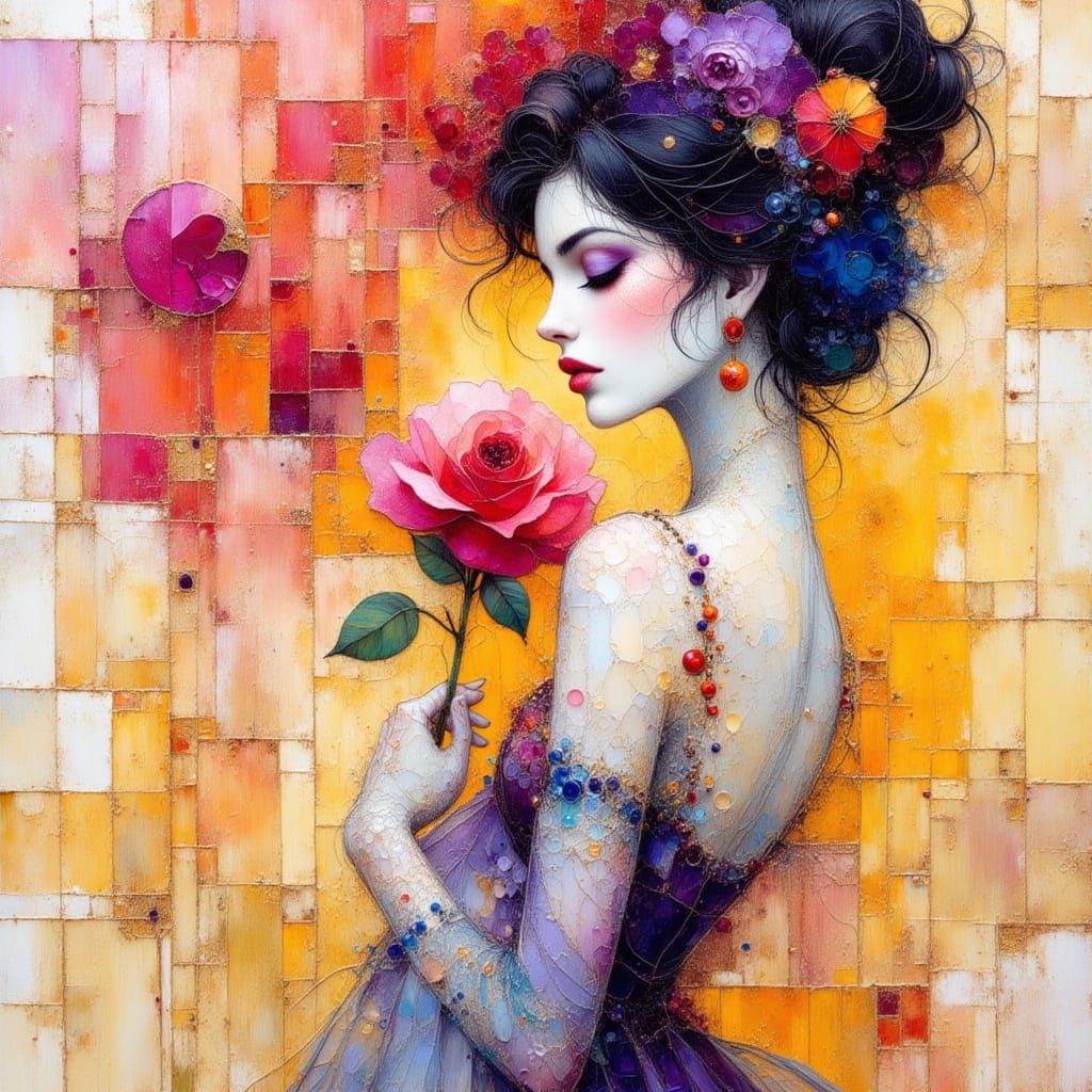 Belle and Rose: Pen and Ink Masterpiece