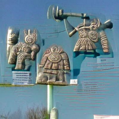 Atlantean Figures as Toltec Warriors