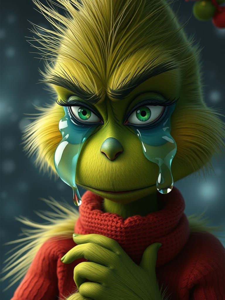 The Grinch Contemplates a Child's Sad Eyes