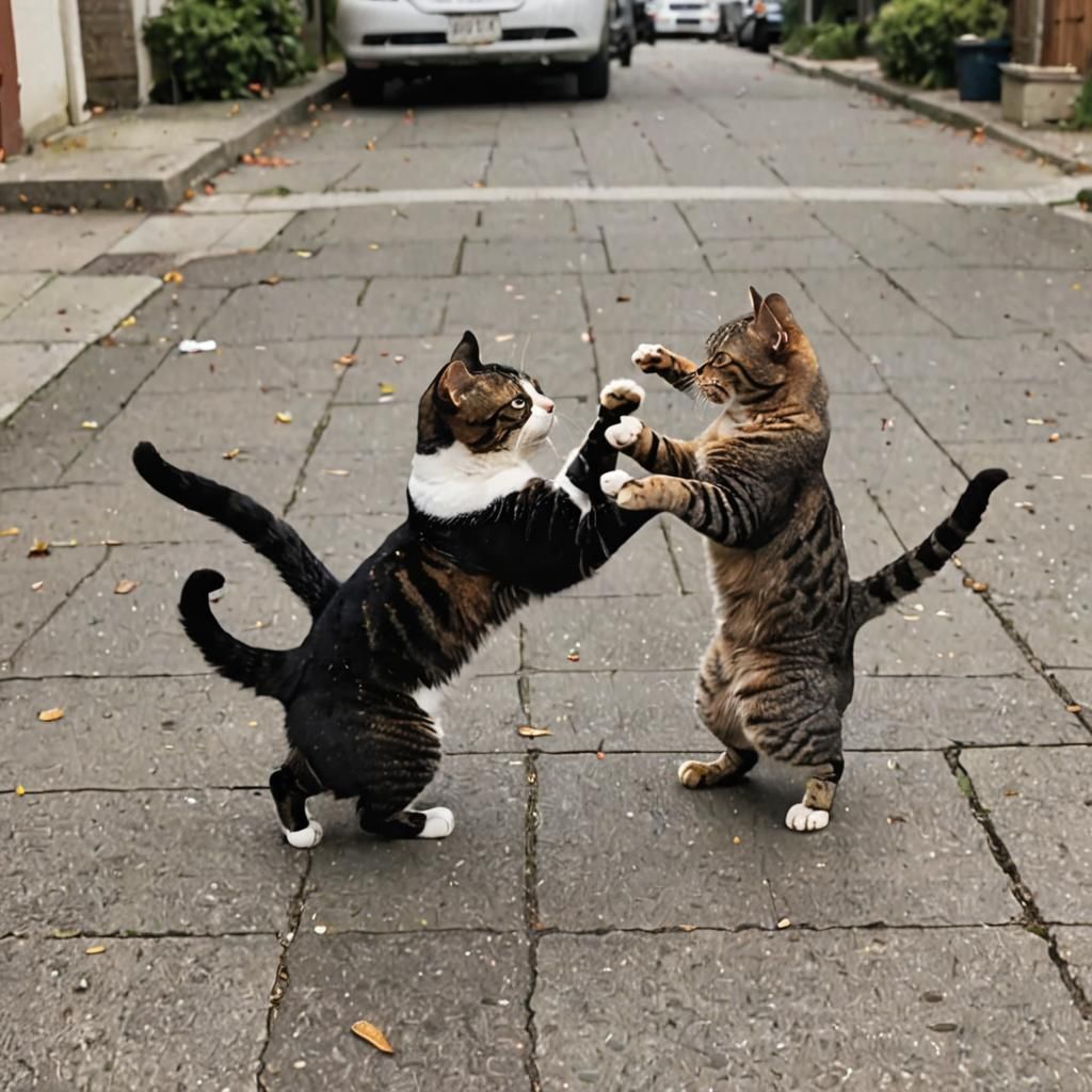 Epic Cat Battle: Feline Fury Unleashed