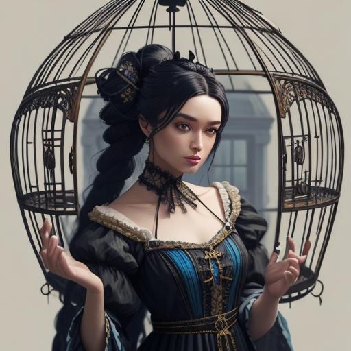 Marionette Woman by Dollhouse in Yarn Art Style