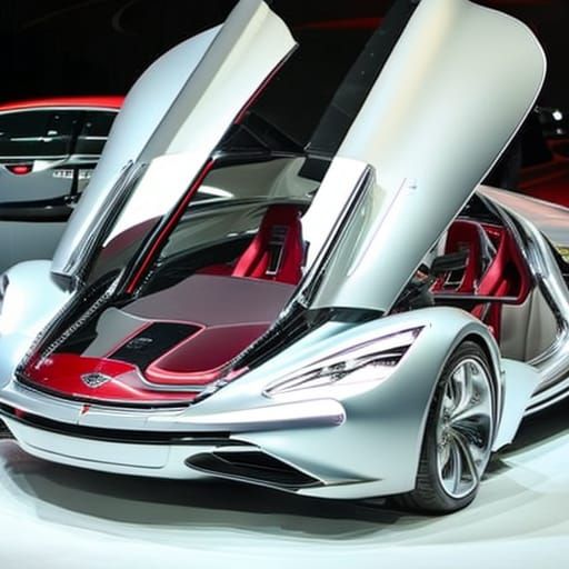Pearl White Supercar with Crystal Rims