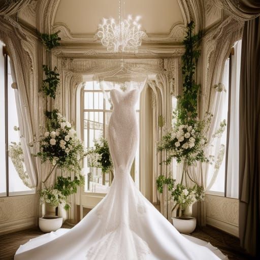 Opulent Bridal Shop with Wedding Dresses