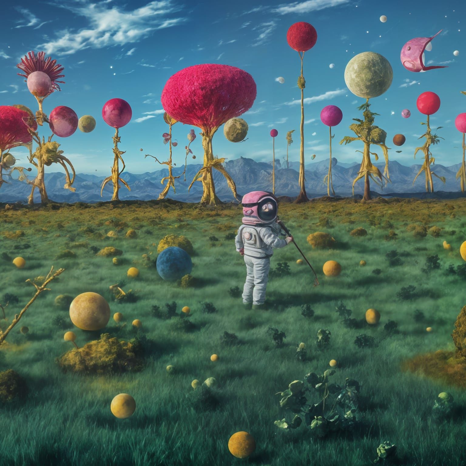 Proposed prompts of astronauts on alien planets